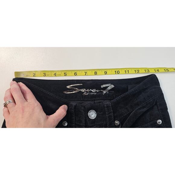 NWT Seven7 black velvet skinny jeans faux suede sz 4 career grunge thrasher NEW - Picture 9 of 12